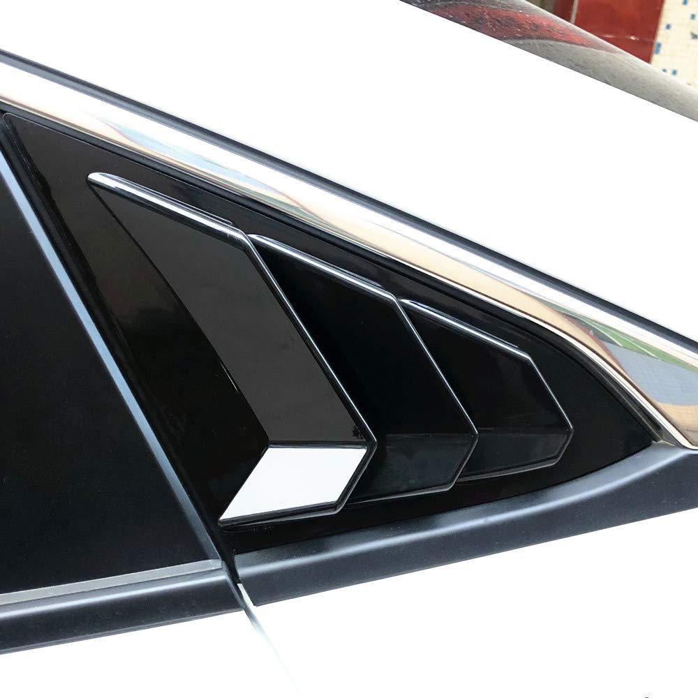 Honda Civic X Side Windows Quater Louver Covers - Black