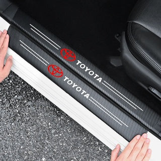 Carbon Fiber Car Door Threshold Anti-Scratch Sticker - 4Pcs