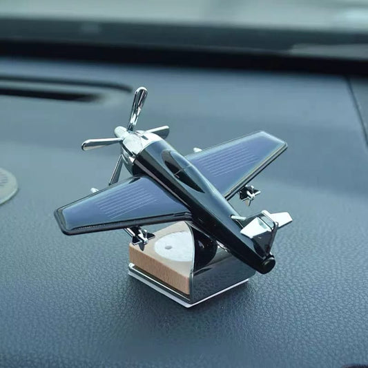 Car Decoration Solar Powered Aeroplane