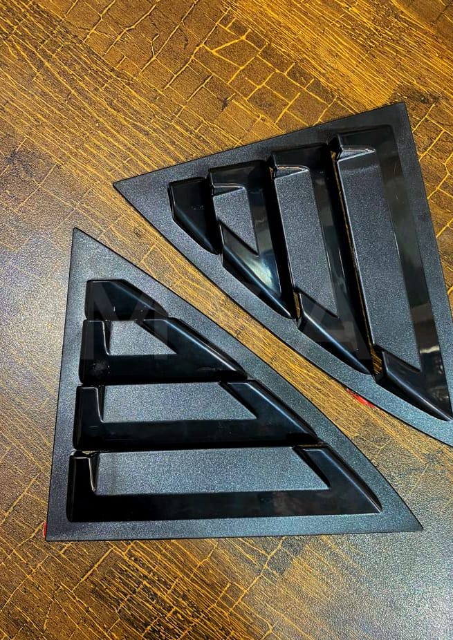 Toyota Corolla 2009-14 Side Windows Quater Louver Covers - Black