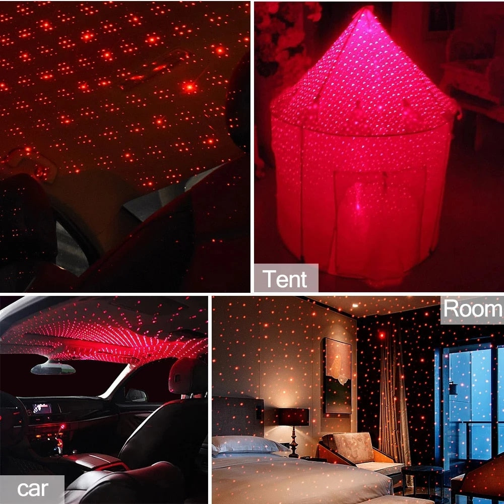 Car Roof Star Atmosphere Light, Romantic LED Star Night Light