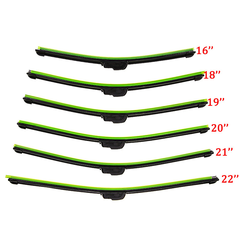 Silicone Wiper blades For All Cars - U type Hook Fitting Wiper - 1Pcs of choosen size