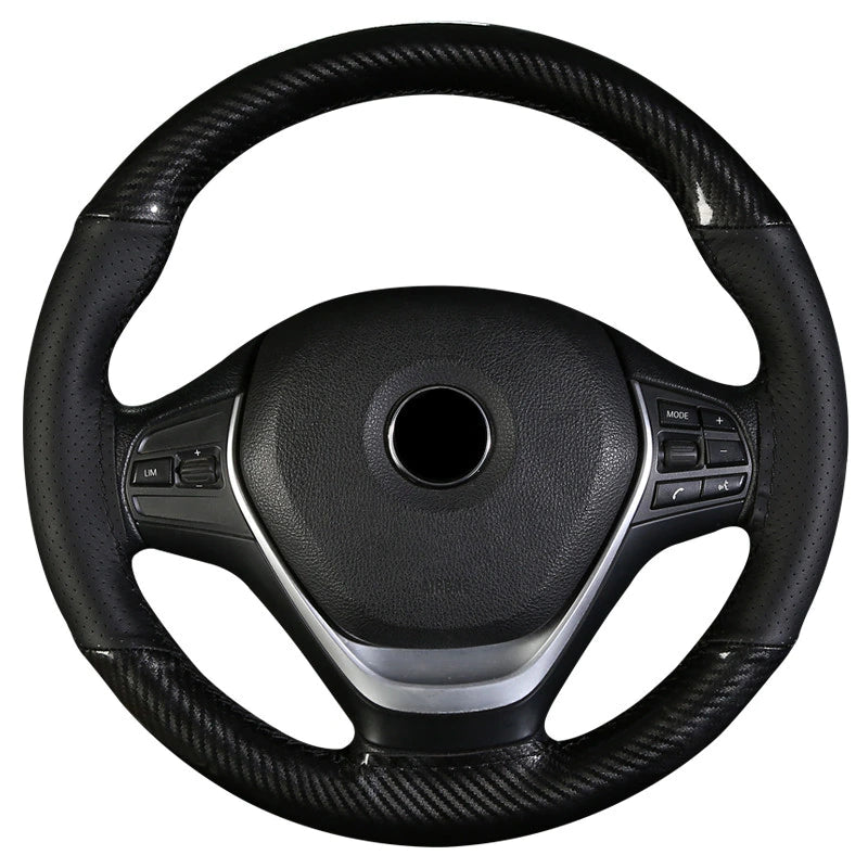 Carbon Fiber Hand Stitched Steering Wheel Cover