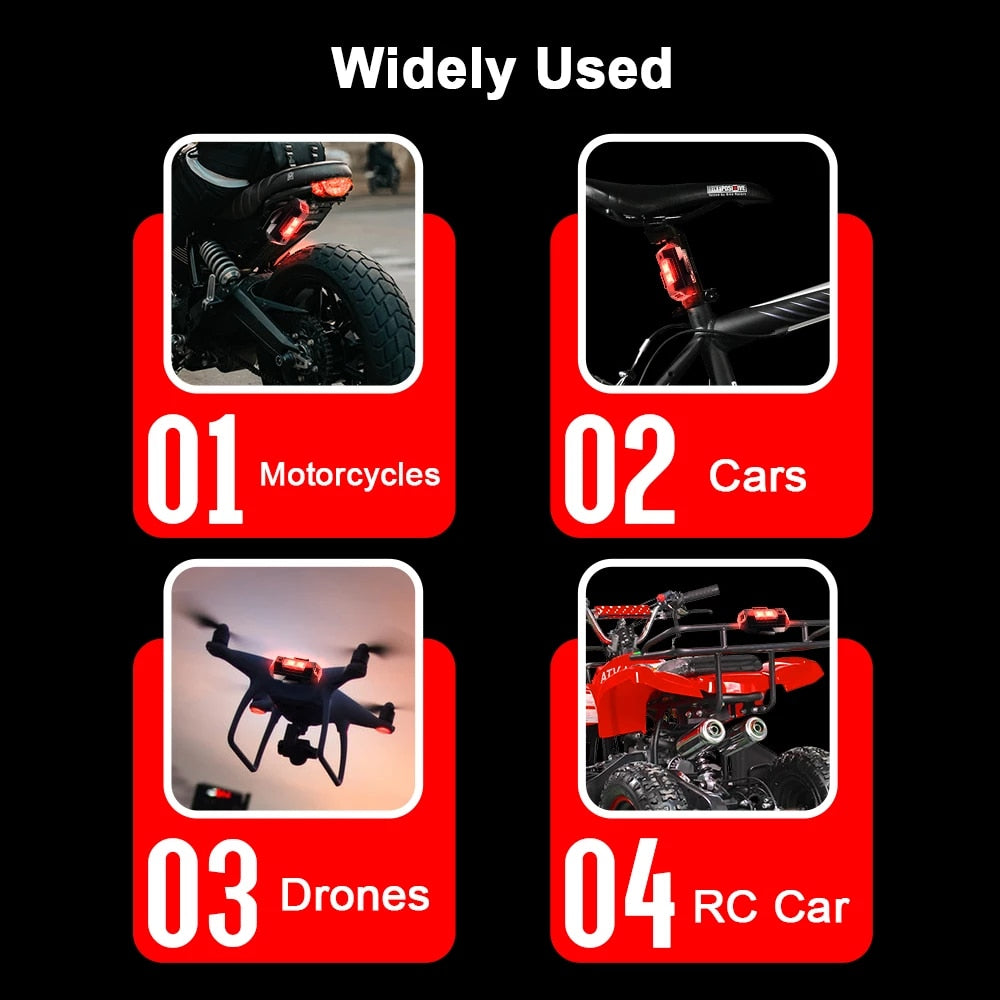 7 Colors Aircraft Strobe Lights, Mini Portable Flashers, Pack of 2