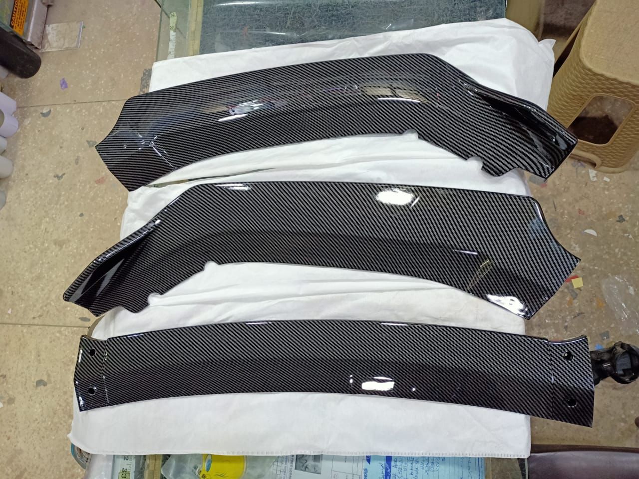 Car Front Bumper Splitter ABS Plastic - Batman Style - 3Pcs