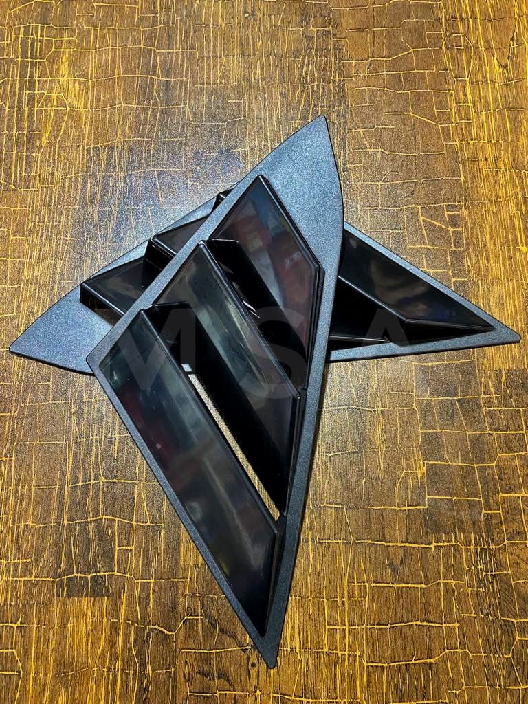 Honda Civic X Side Windows Quater Louver Covers - Black