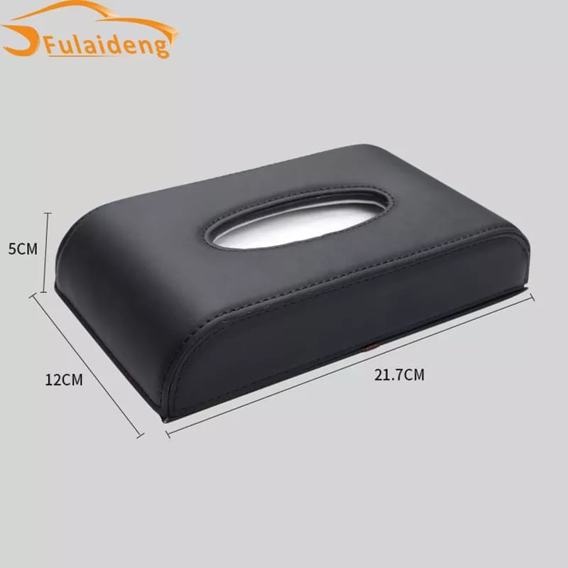 Car Tissue Box High Quality - Pu Leather - Black - Beige