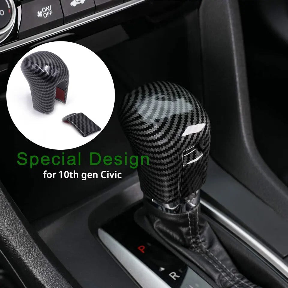 Honda Civic X Carbon Fiber Gear Cover Trim