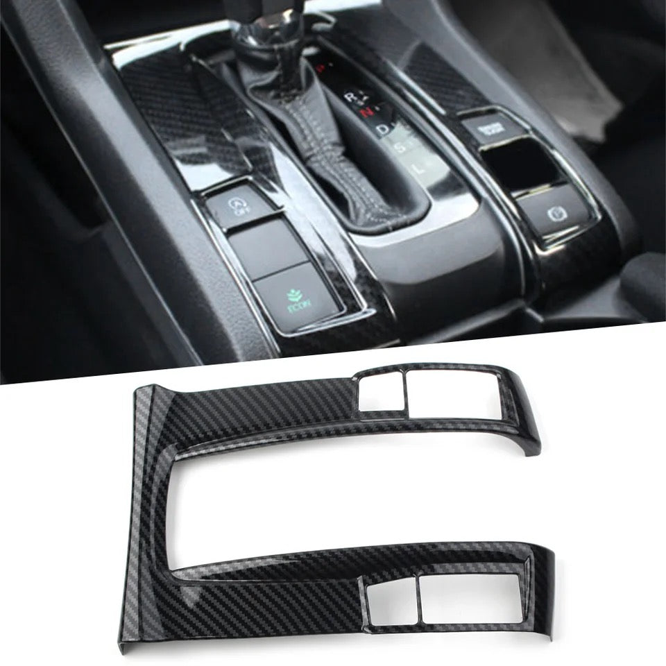 Honda Civic X Carbon Fiber Gear Shift Panel Trim