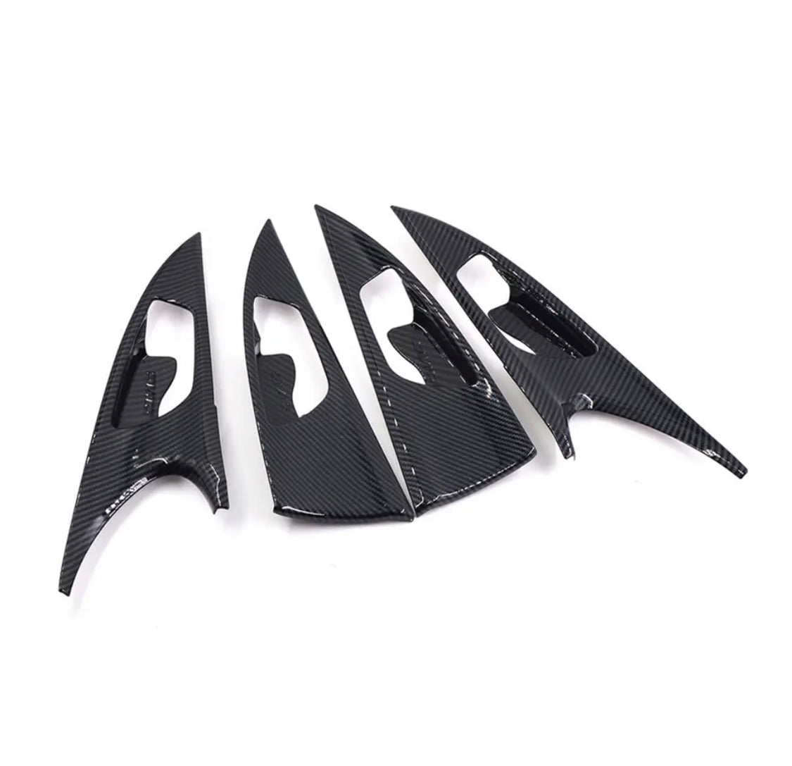 Honda Civic X Carbon Fiber Interior Door Handle Trims - 4 Pcs