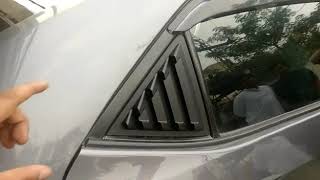 Toyota Corolla 2009-14 Side Windows Quater Louver Covers - Black