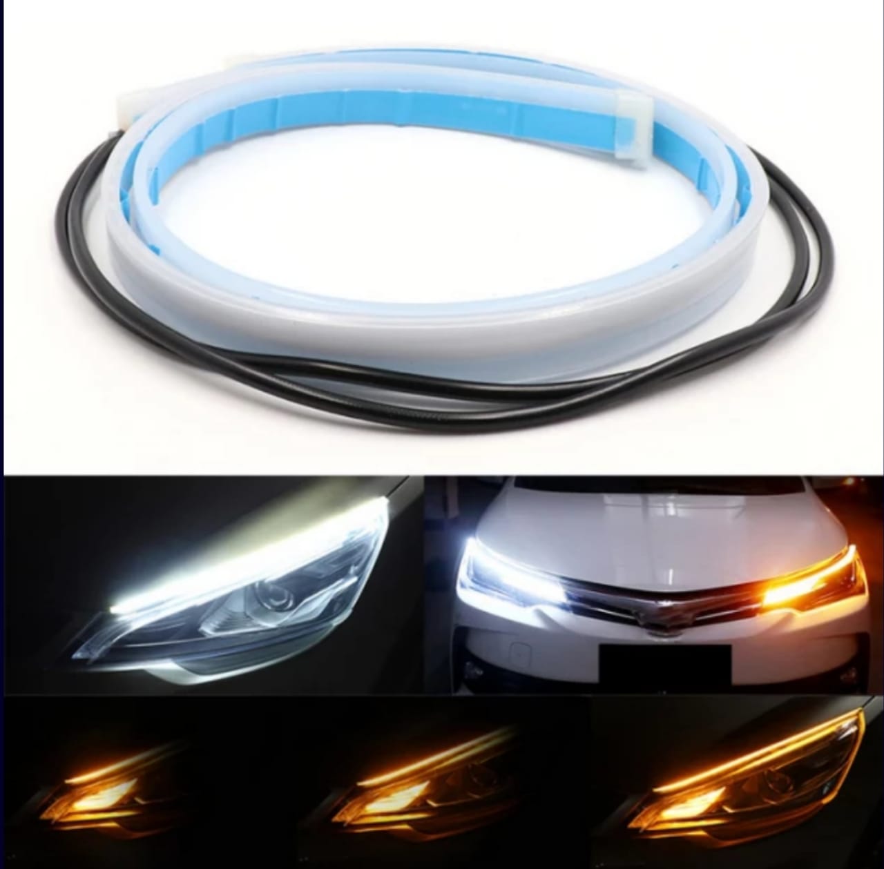 Car Led DRL Turn Signal Light 60cm - 2PCs